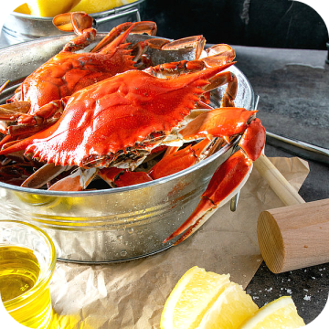 Large Male Blue Crabs (2 Dozen Special)