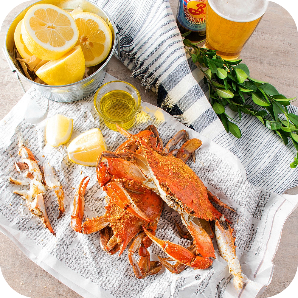 Large Male Blue Crabs (dozen) Linton's Seafood
